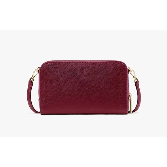 New Kate Spade Staci Dual Zip Around Crossbody Blackberry Preserves - Picture 3 of 5